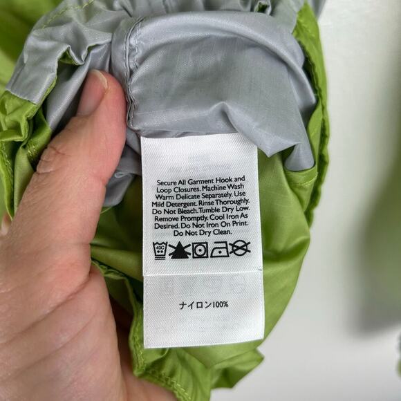 Eddie Bauer Womens Lightweight Jacket Size Small Green Nylon Hood Packable - Picture 6 of 8